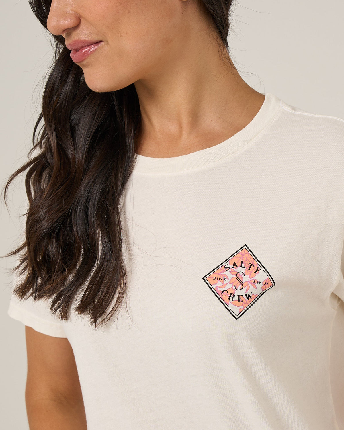 TIPPET BF TEE - Off White | Salty Crew