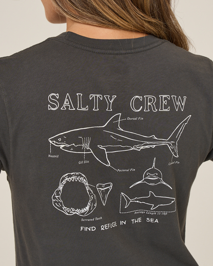 SHARK ANATOMY MODERN TEE - Charcoal | Salty Crew