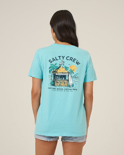 BEACH HUT BF TEE - Aquamarine | Salty Crew