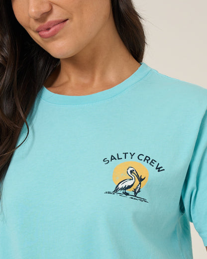 BEACH HUT BF TEE - Aquamarine | Salty Crew