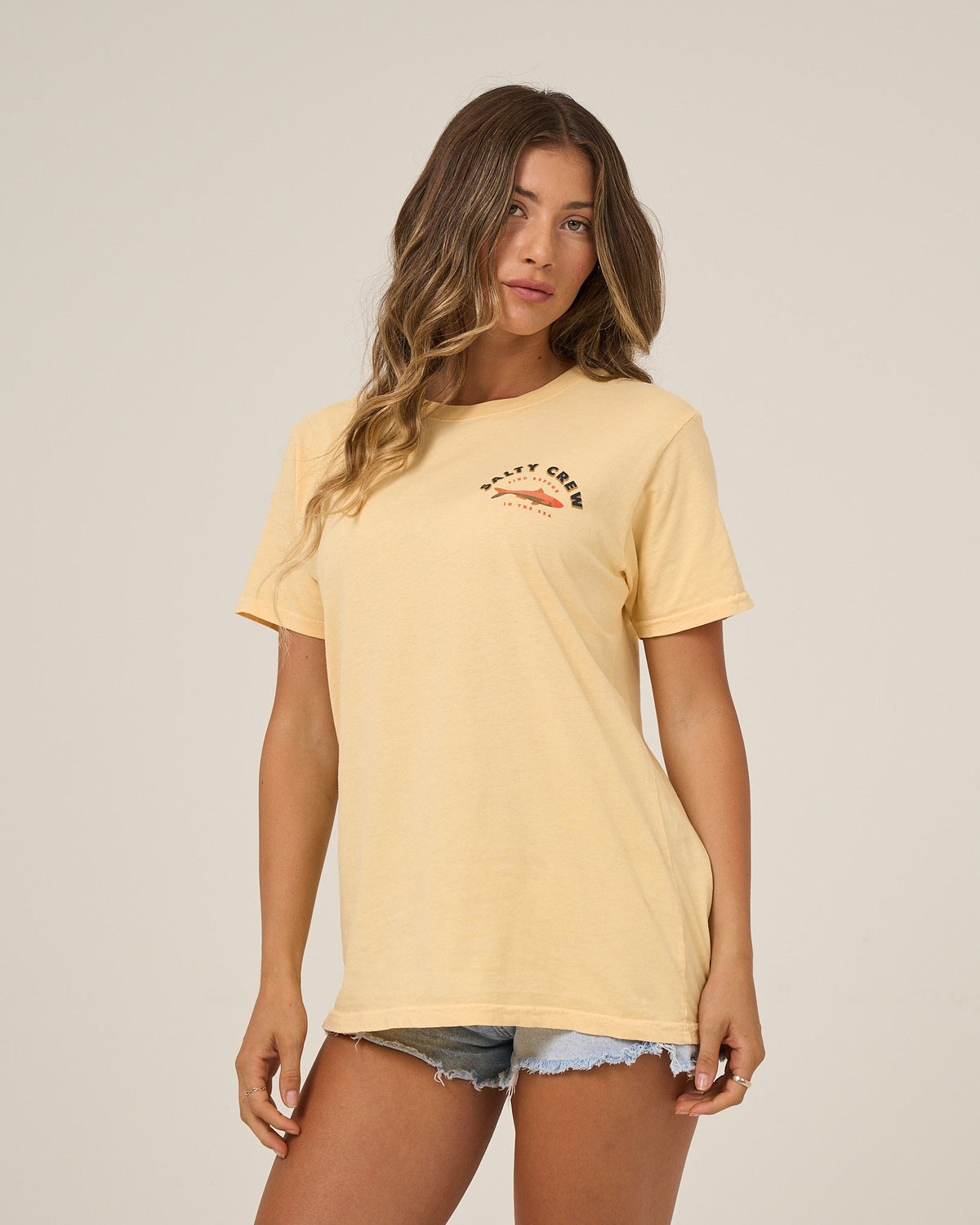 SALTY SARDINE BF TEE - Custard | Salty Crew
