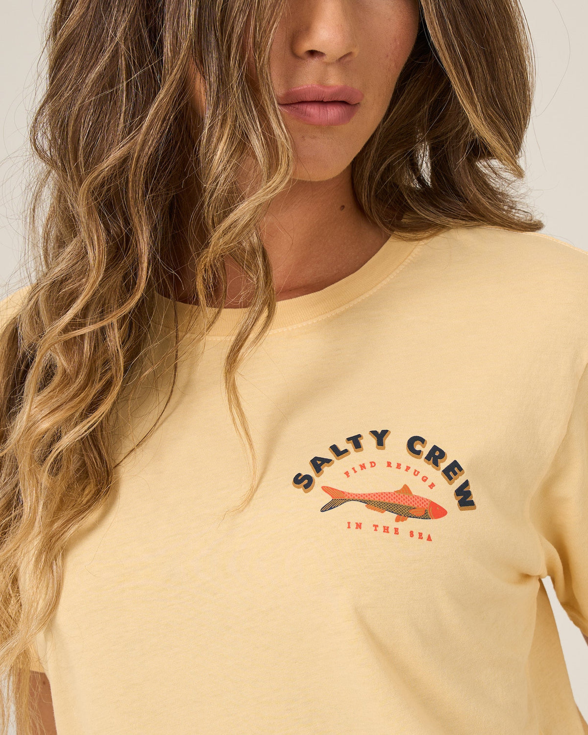 SALTY SARDINE BF TEE - Custard | Salty Crew