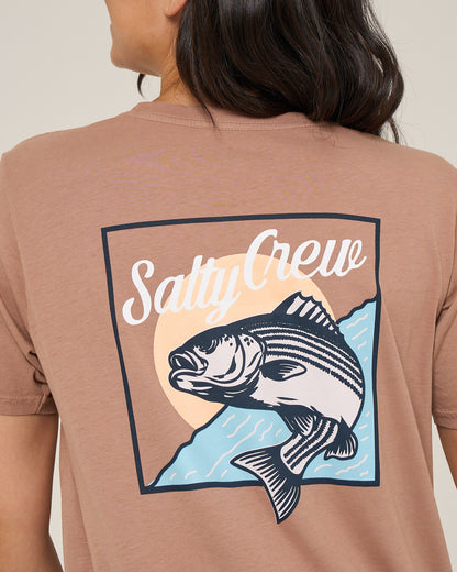 FISH STAMP BF TEE - Mocha | Salty Crew