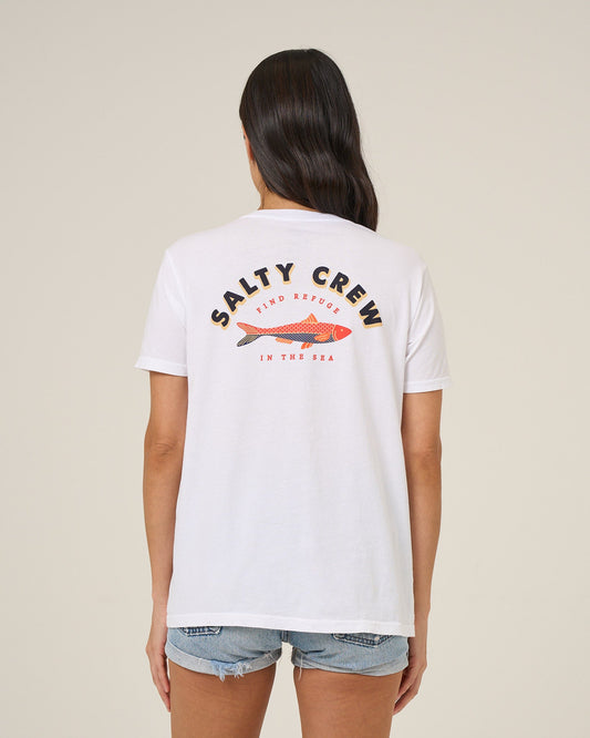 SALTY SARDINE BF TEE - White | Salty Crew