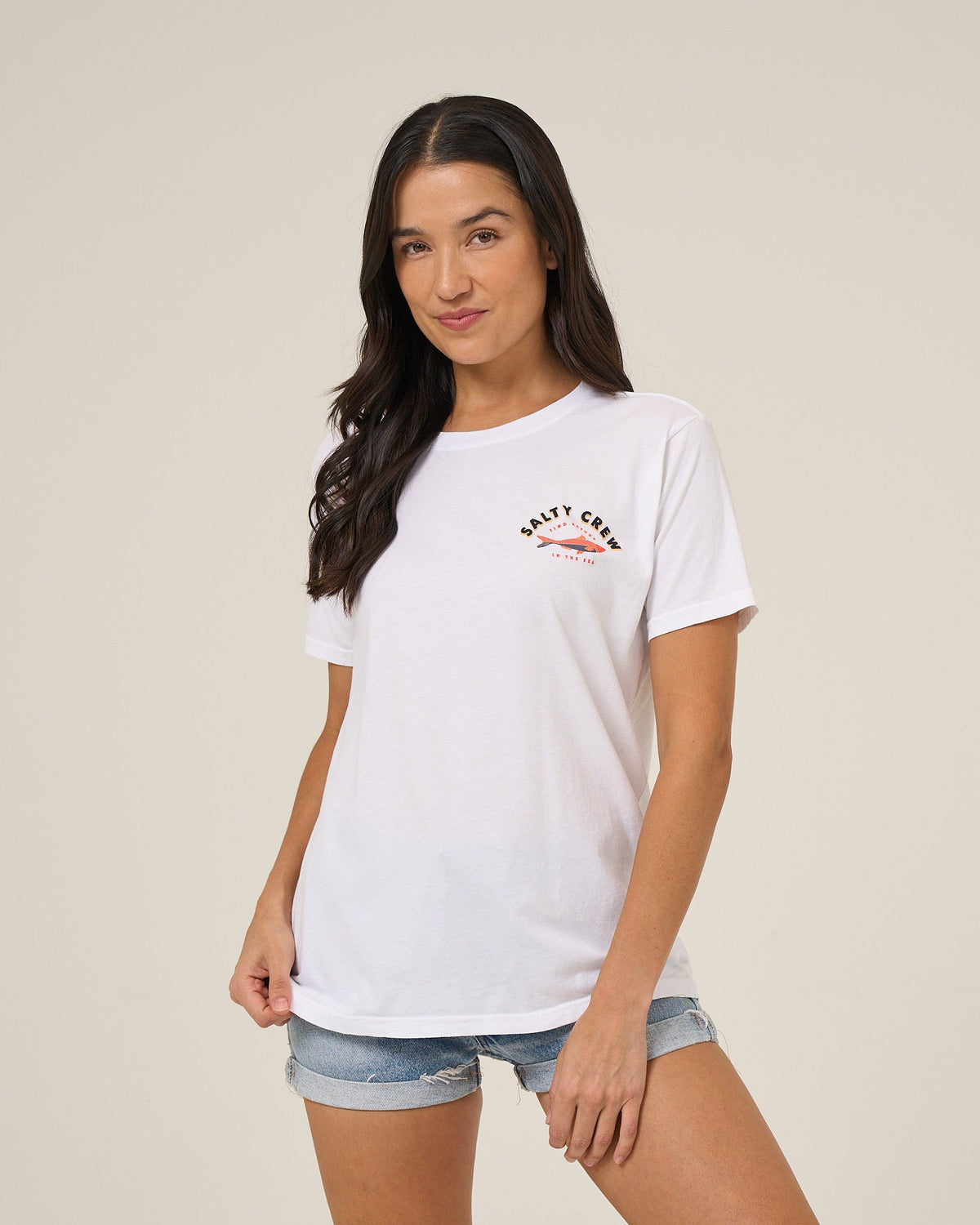 SALTY SARDINE BF TEE - White | Salty Crew