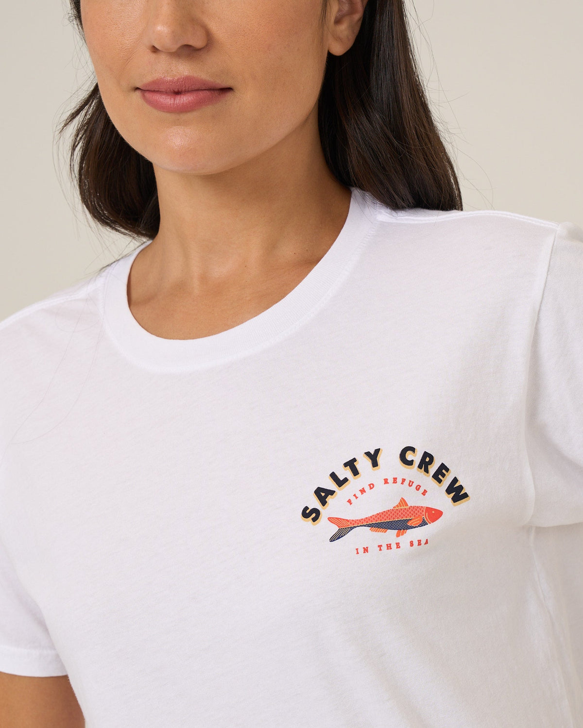 SALTY SARDINE BF TEE - White | Salty Crew