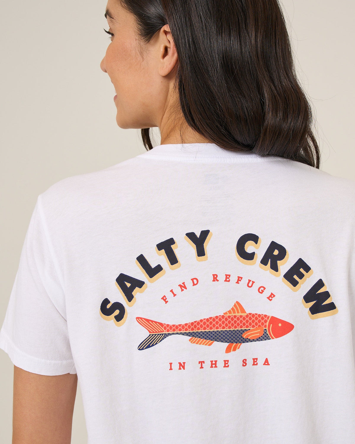 SALTY SARDINE BF TEE - White | Salty Crew