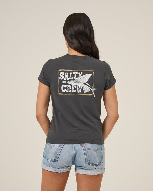 FLYER MODERN TEE - Charcoal | Salty Crew