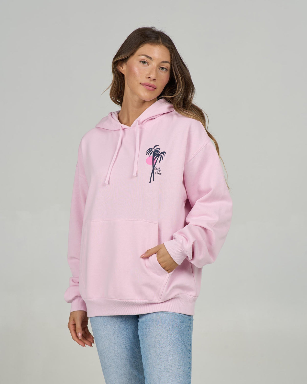 GEO PALM HOODY - Pink Skies | Salty Crew