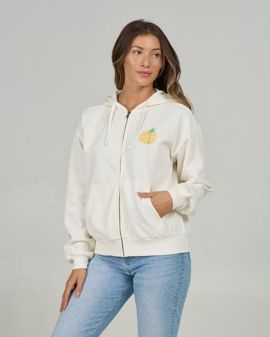SIMPLICITY ZIP HOODY - Off White | Salty Crew