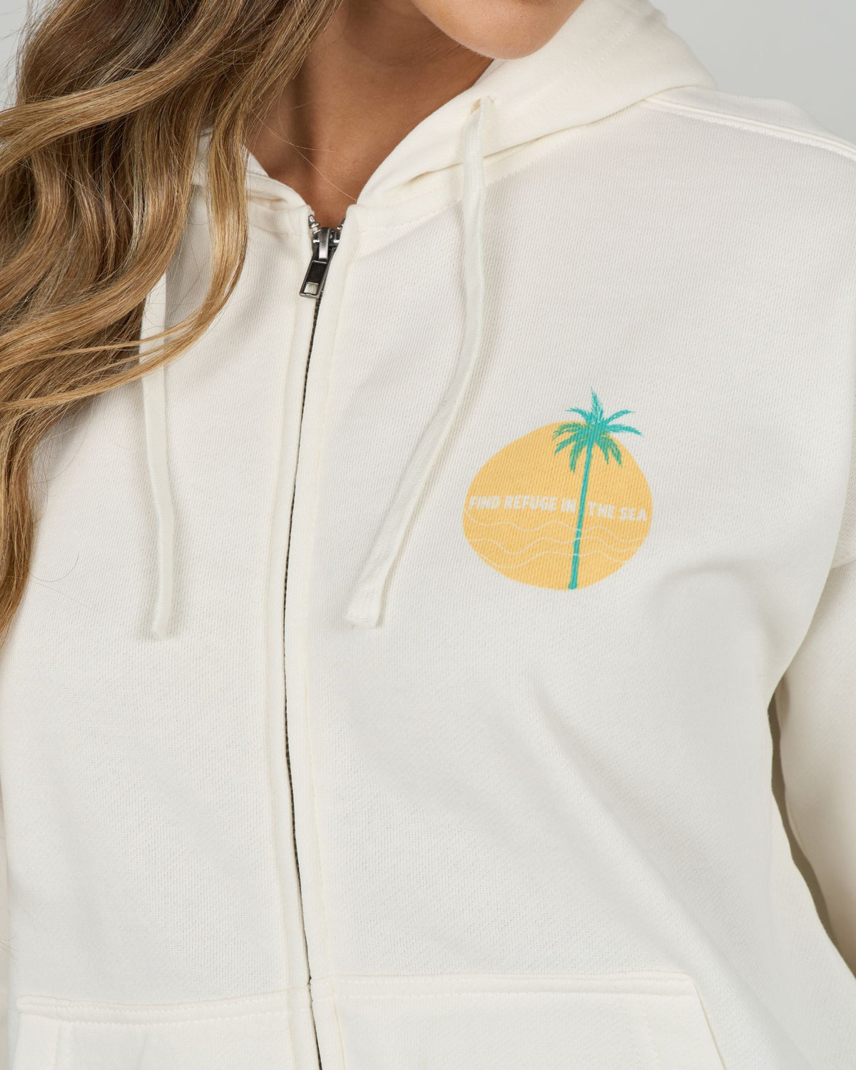 SIMPLICITY ZIP HOODY - Off White | Salty Crew