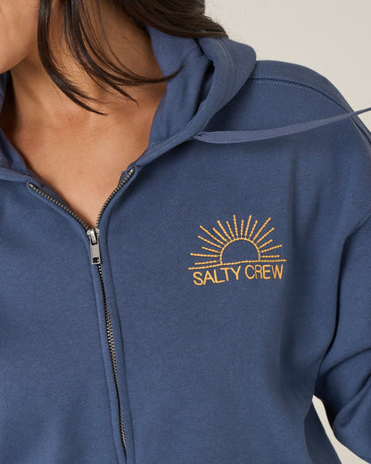 FIRST PLACE HOODED ZIP - Vintage Indigo | Salty Crew