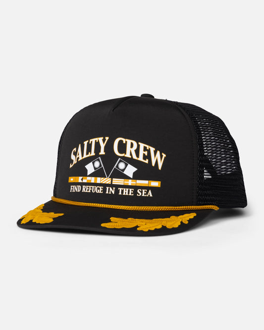 YACHT CLUB TRUCKER - Black | Salty Crew