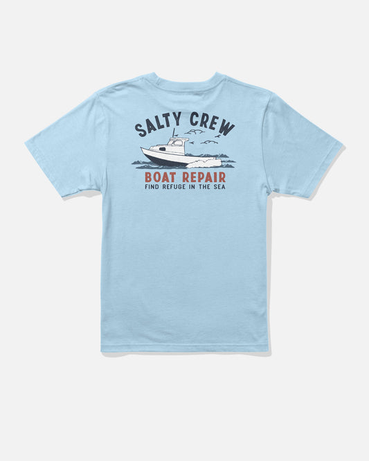 BOAT REPAIR BOYS SS TEE - Clear Sky | Salty Crew