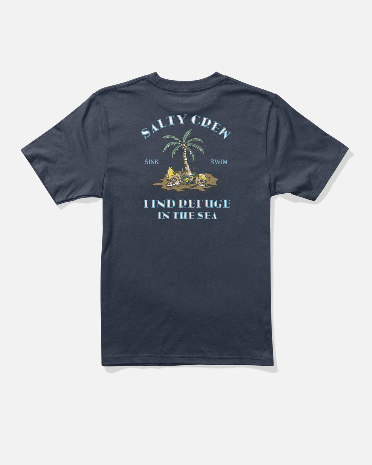 DESERTED BOYS SS TEE - Navy | Salty Crew