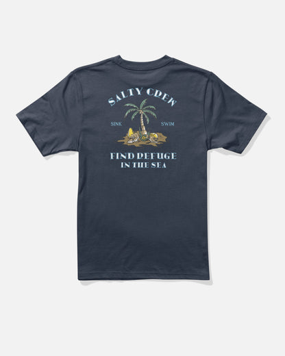 DESERTED BOYS SS TEE - Navy | Salty Crew