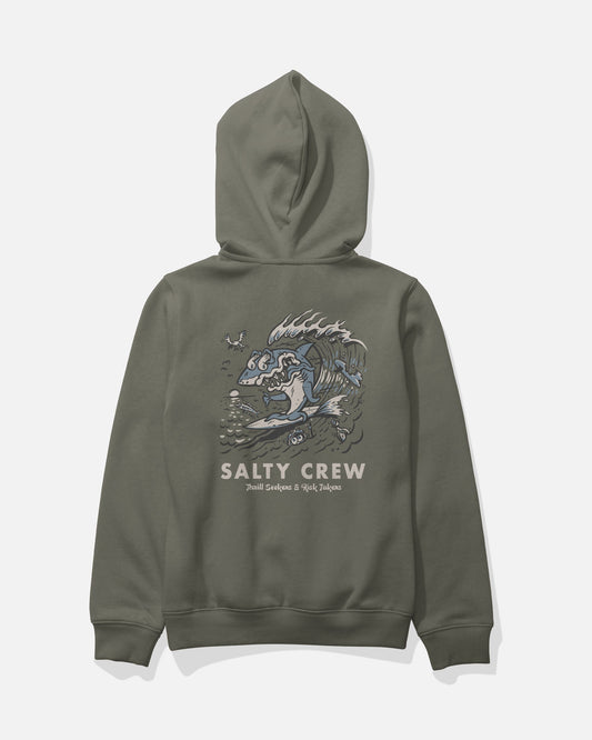 SURF SHARK BOYS FLEECE - Dusty Olive | Salty Crew