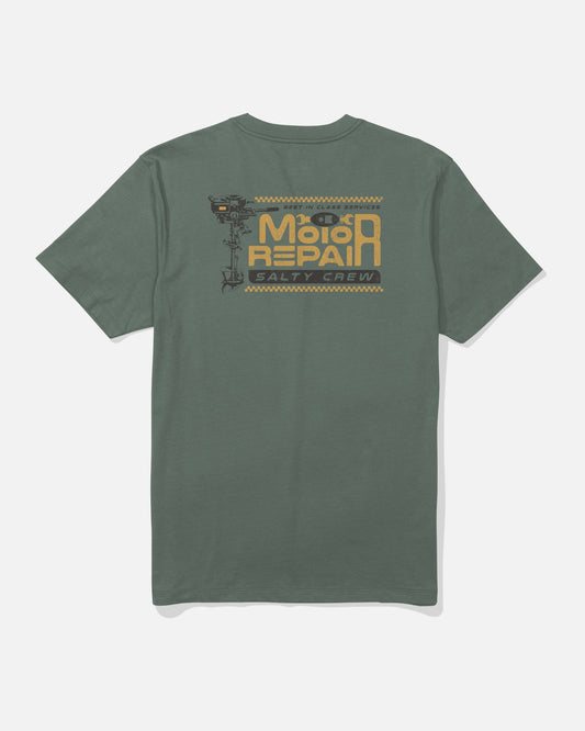 MOTOR REPAIR SS TEE - Laurel Wreath | Salty Crew