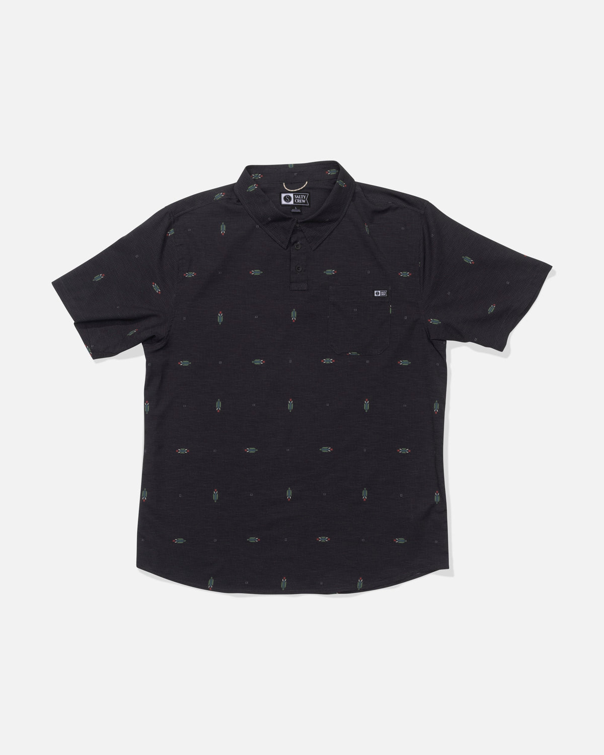 BREEZER PERF POLO - BLACK | Salty Crew