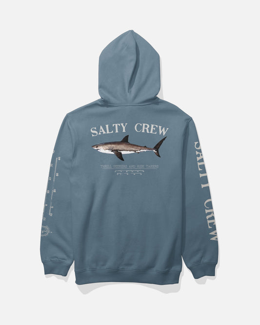 BRUCE HOOD FLEECE - Slate | Salty Crew