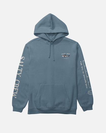 BRUCE HOOD FLEECE - Slate | Salty Crew