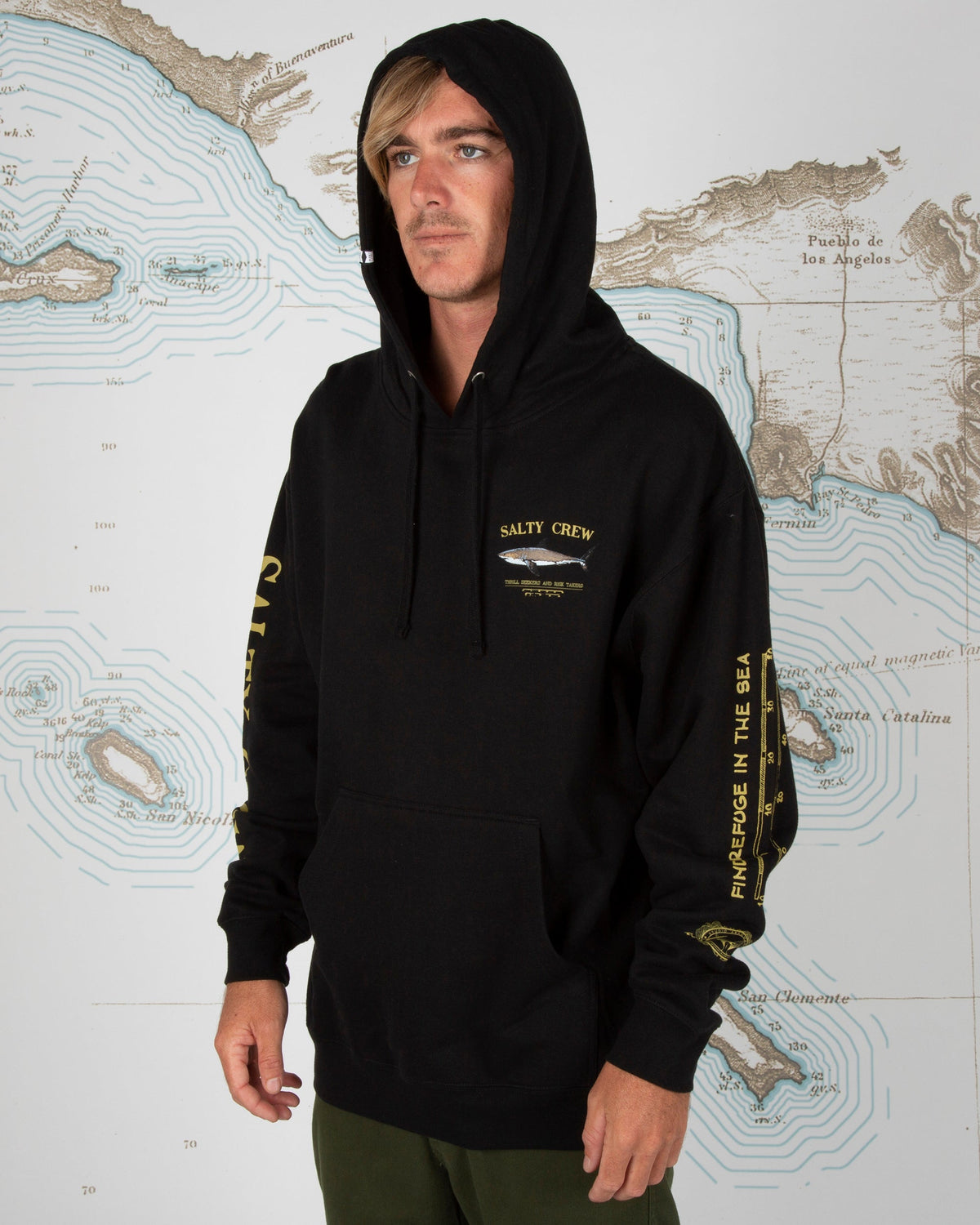Salty Crew - Bruce Black Hood Fleece | Salty Crew