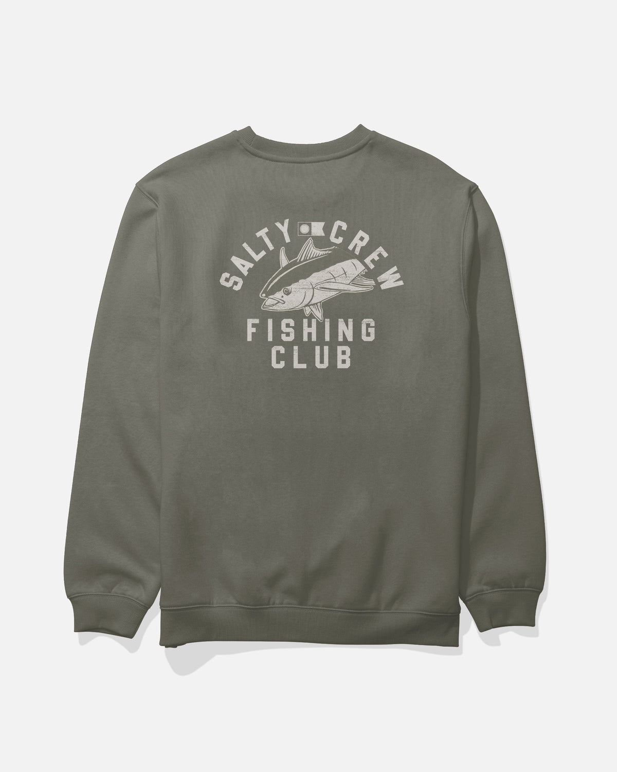 FISHING CLUB CREW FLEECE - Dusty Olive | Salty Crew