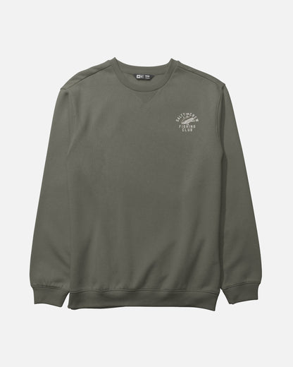 FISHING CLUB CREW FLEECE - Dusty Olive | Salty Crew