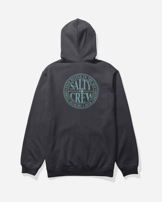 GLOBAL ZIP FLEECE - BLACK | Salty Crew