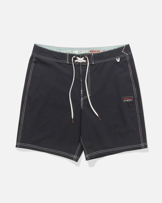 WHALER BOARDSHORT 18.5 - BLACK | Salty Crew