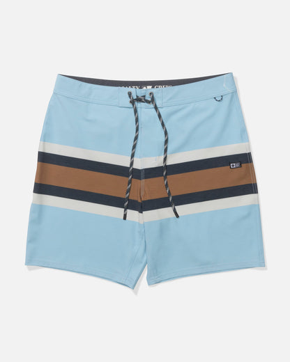 CREW STRIPE BOARDSHORT - Clear Sky | Salty Crew