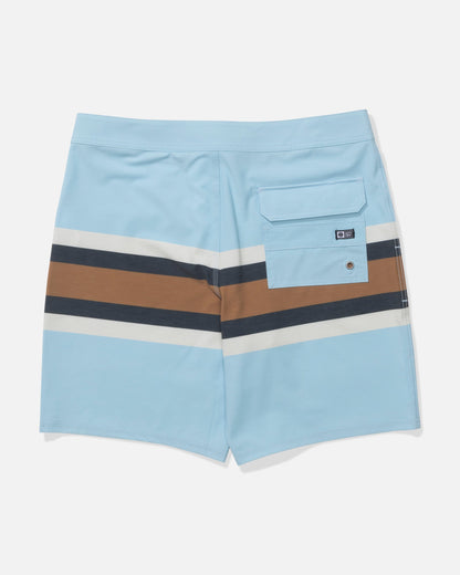 CREW STRIPE BOARDSHORT - Clear Sky | Salty Crew