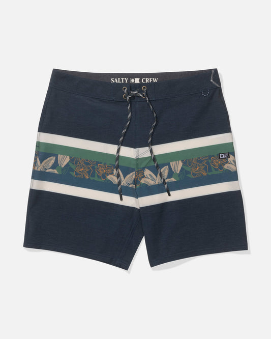 CREW STRIPE BOARDSHORT - Cast Blue | Salty Crew