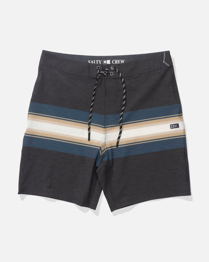 CREW STRIPE BOARDSHORT - Pirate Black | Salty Crew
