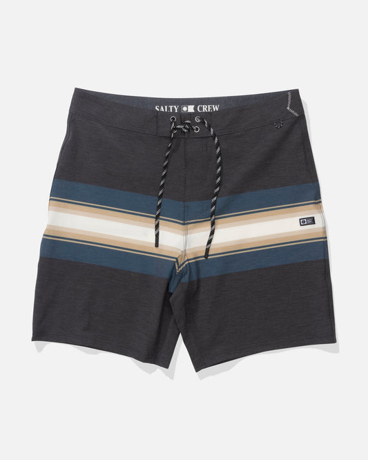CREW STRIPE BOARDSHORT - Pirate Black | Salty Crew