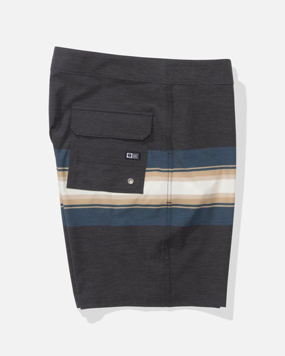 CREW STRIPE BOARDSHORT - Pirate Black | Salty Crew