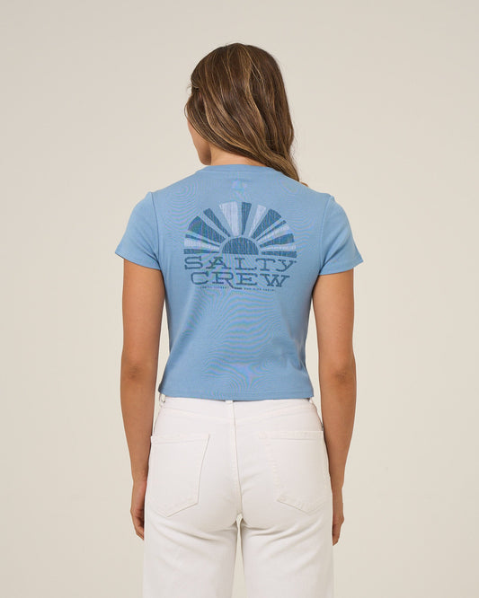 SUNSHINE BABY TEE - Ash Blue | Salty Crew