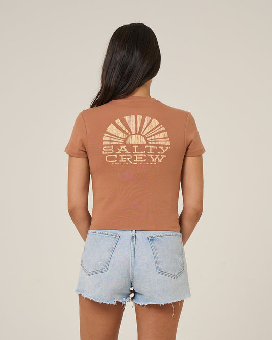 SUNSHINE BABY TEE - Mocha | Salty Crew