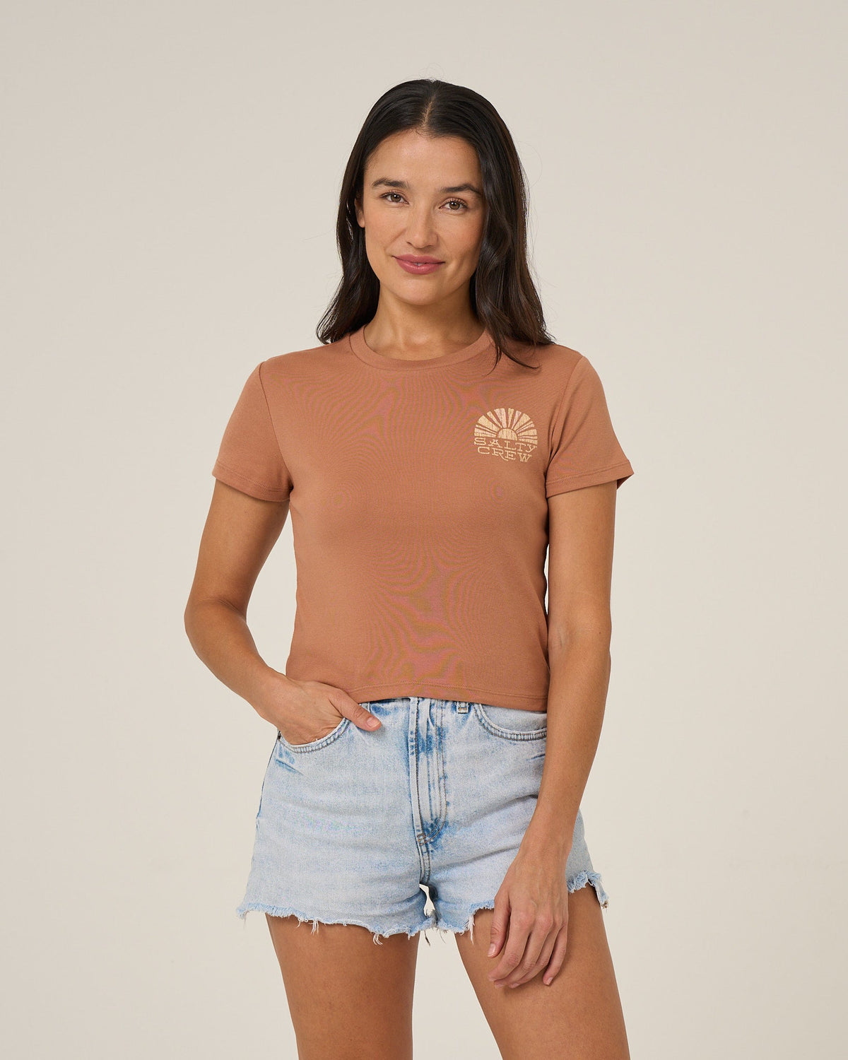SUNSHINE BABY TEE - Mocha | Salty Crew