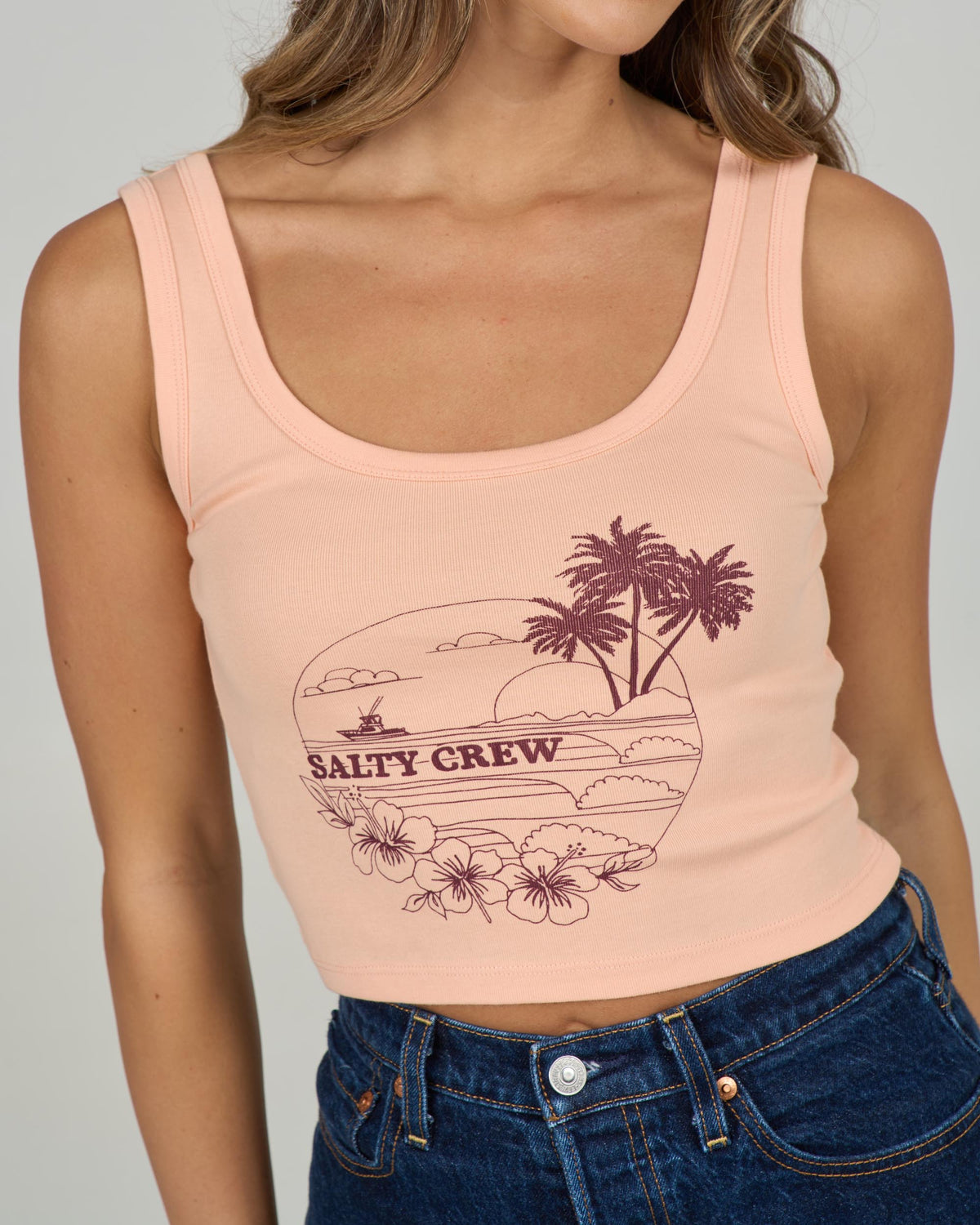 OUT TO SEA TANK - Apricot | Salty Crew