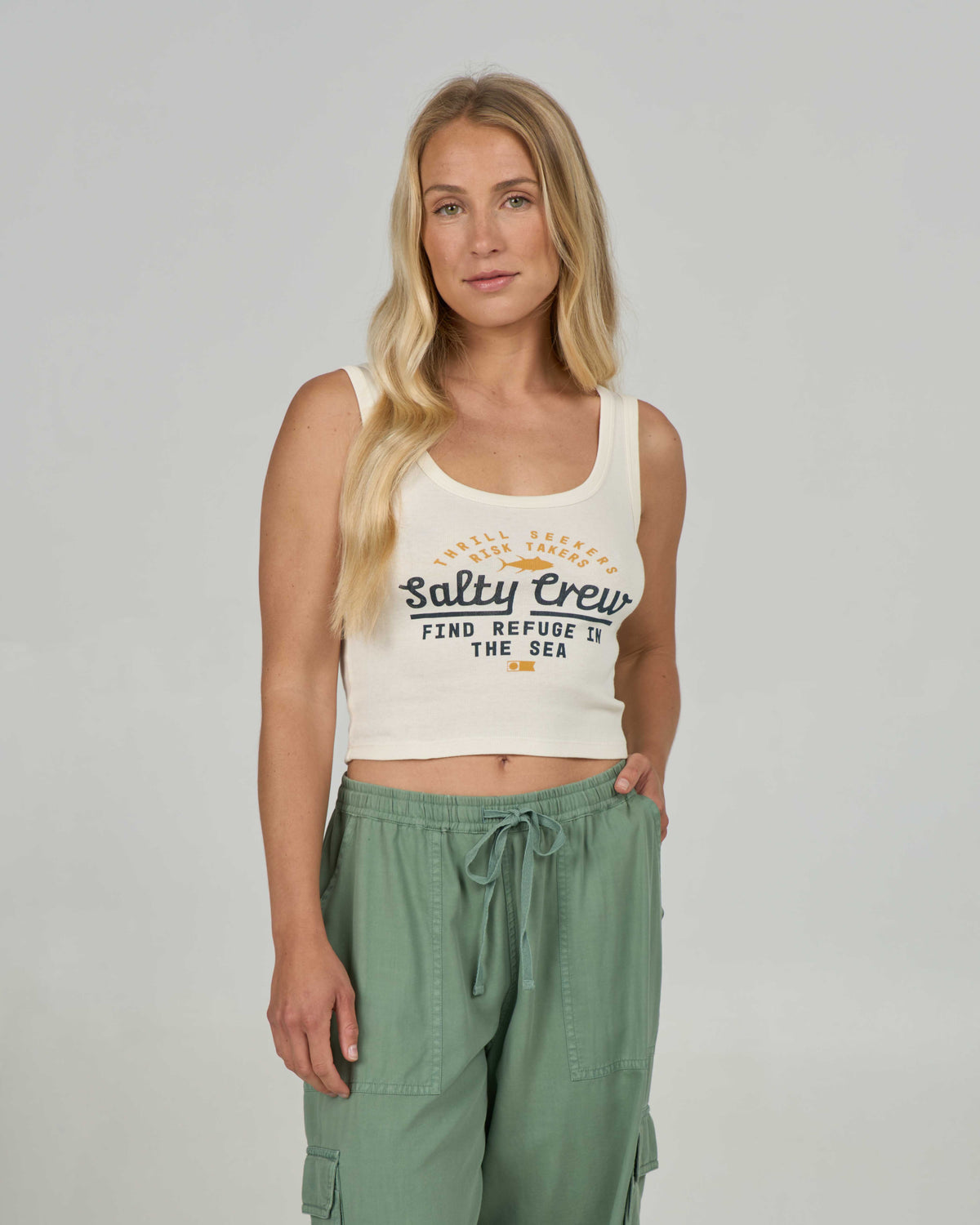 UNSCRIPTED TANK - Off White | Salty Crew