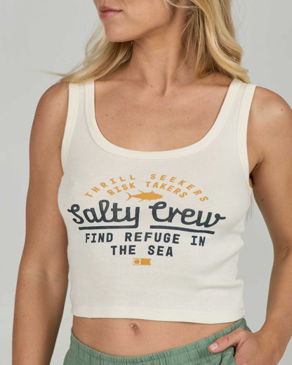 UNSCRIPTED TANK - Off White | Salty Crew