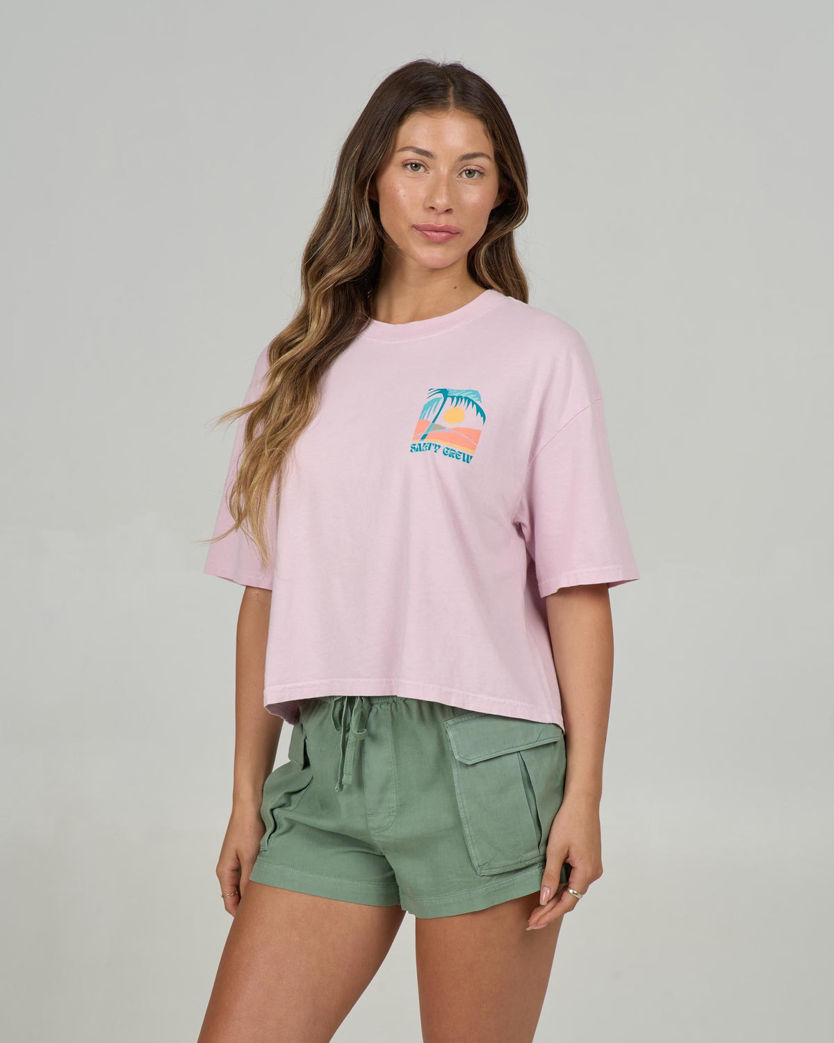 TRAVEL FAR SKIMMER TEE - Pink Skies | Salty Crew