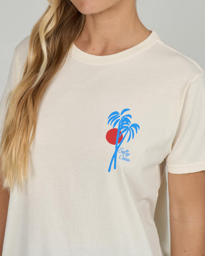 GEO PALM B.F. TEE - Off White | Salty Crew
