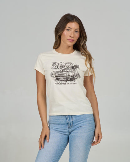 TRUCK STOP MODERN TEE - Off White | Salty Crew