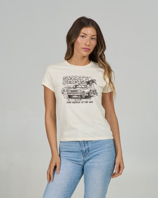 TRUCK STOP MODERN TEE - Off White | Salty Crew