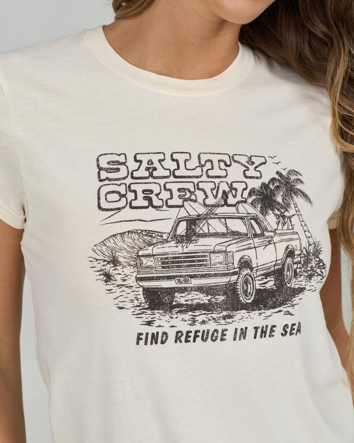 TRUCK STOP MODERN TEE - Off White | Salty Crew