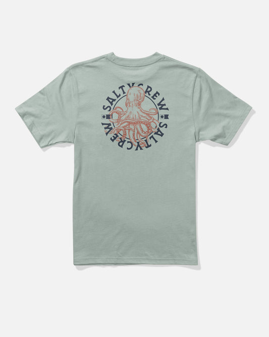 TENTACLES BOYS SS TEE - Aqua Grey | Salty Crew
