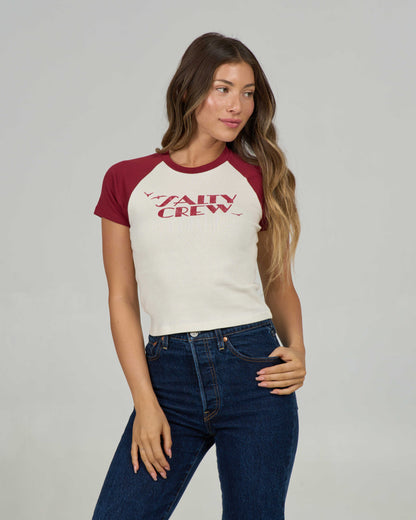 SAILOR DELIGHT RAGLAN TEE - Plum | Salty Crew