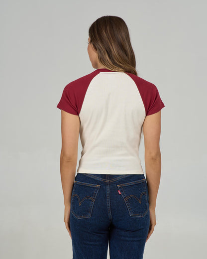 SAILOR DELIGHT RAGLAN TEE - Plum | Salty Crew